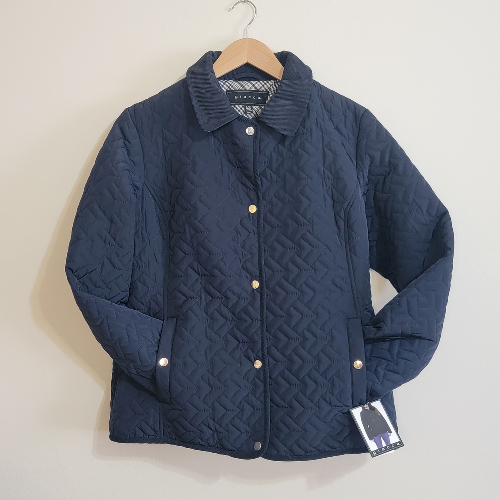 NWT Quilted Navy Puffer Jacket